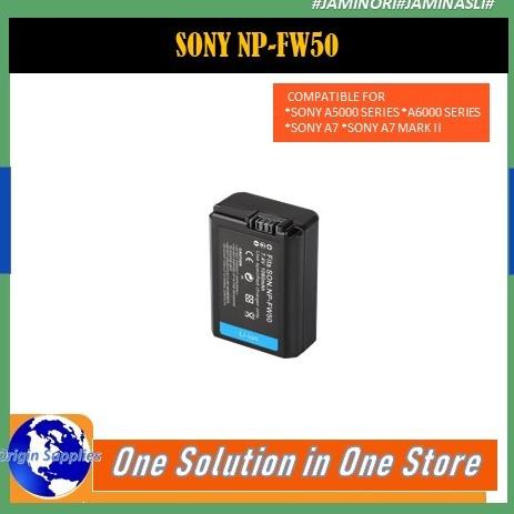 Paket Dual Charger Baterai Sony Nex 7 6 5 3 Nex C3 F3 Bc-Vw1 Np-Fw50 Original