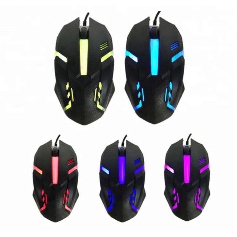 Mouse Cemerlang Gaming NUOS X1 LED With Cable Mouse Game Led