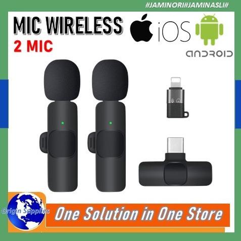 Microphone Wireless Mic Clip On Vlog Smartphone Type C /Iphone Original