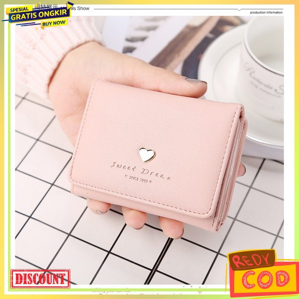 Dmpet Model Simple Domper Cwek Casual Kecil Dompt Cewek Ritleting Dompet Wanita Lipat Kecil Dumpet L