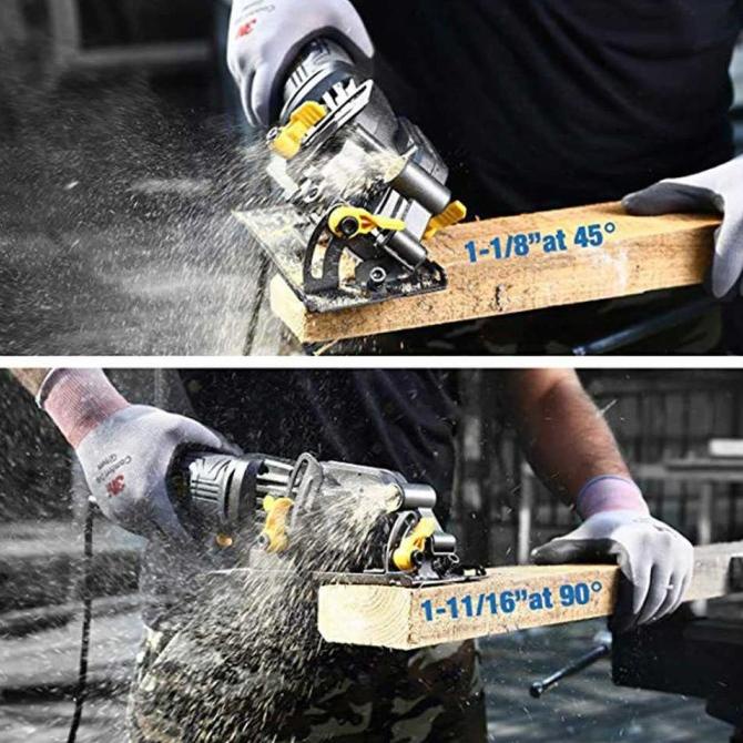 NEWONE Gergaji Mesin Mini Plunge Circular Saw 600W with Laser - 766P-L