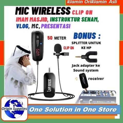 Mic Wireless Imam Clip On Sh 01 Mic Wireless Jepit Imam Freq Uhf Original