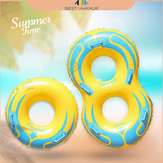 Pelampung Ban Renang Kuning Single Double Dewasa Anak Anak