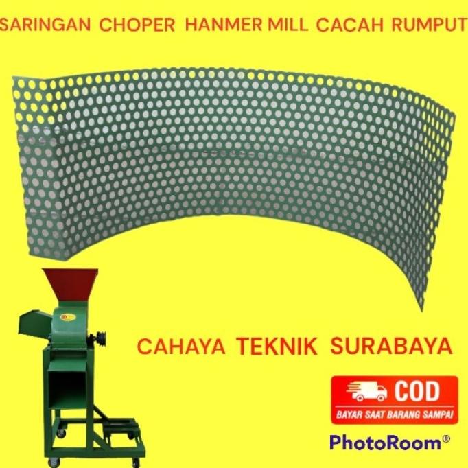 SARINGAN MESIN CHOPER CACAH RUMPUT MULTIFUNGSI 8 MM- 10 MM