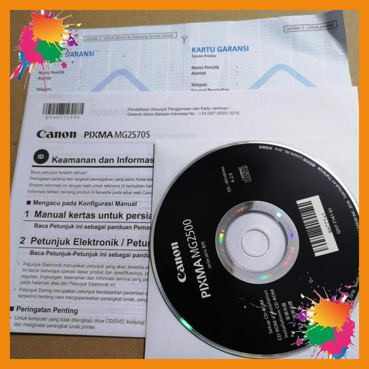 cd-rom driver canon ip2770 e400 e410 ts307 epson l120 + kartu garansi [scm]