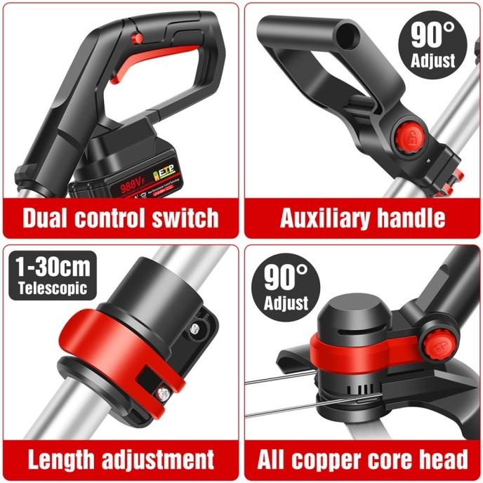 36V/48V Mesin Potong Rumput Pemotong Rumput Baterai Cordless Trimmer