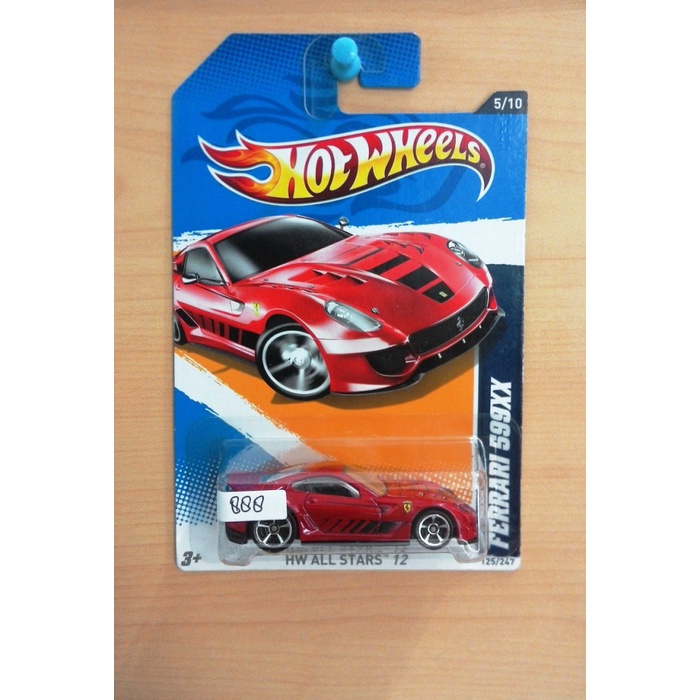 HOT SALE HOT WHEELS FERRARI 599XX RED HW ALL STARS 2012 #125/247 TERLARIS