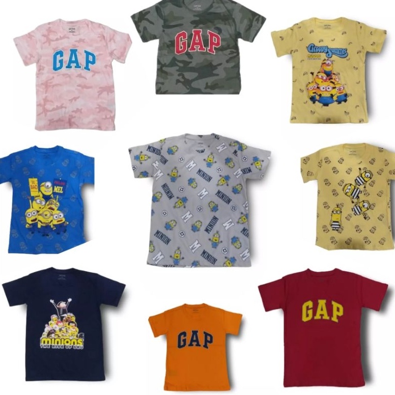 Langsung Atc Kaos Gap Anak Laki Laki Branded Bahan Katun Umur 6 tahun - 12 thn