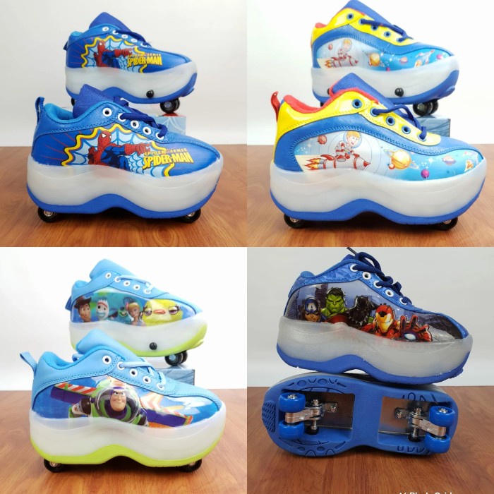 Sepatu Roda 4 Anak Laki Laki/Sepatu Roda Karakter