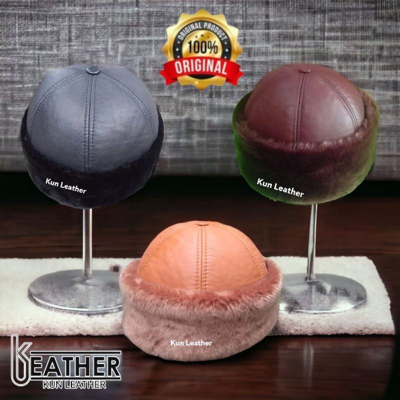 Peci Kulit Bulu Model UAS 100% Kulit Asli Original