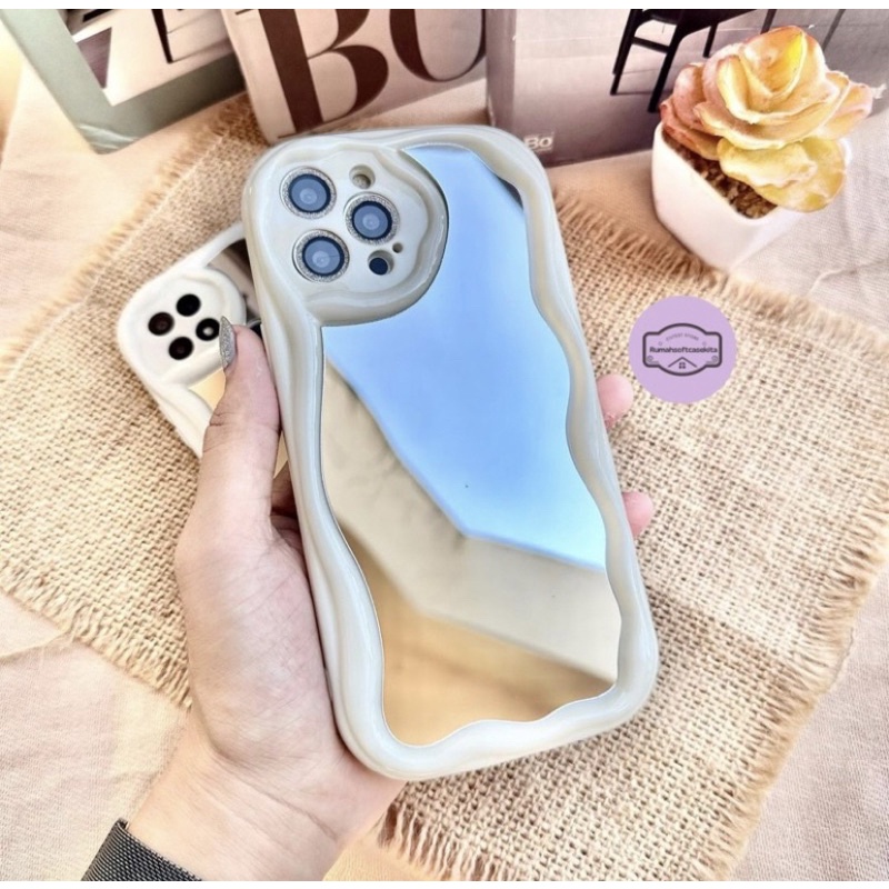CASE PRETTY MIRROR CREAM VIVO Y91/Y93/Y95 MOTIF CEWEK