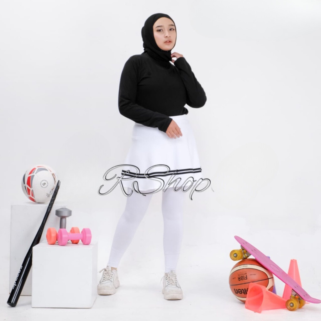 Rok olahraga celana legging wanita / Stelan Rok Legging 1 set List untuk Olahraga Senam / Legging Ro