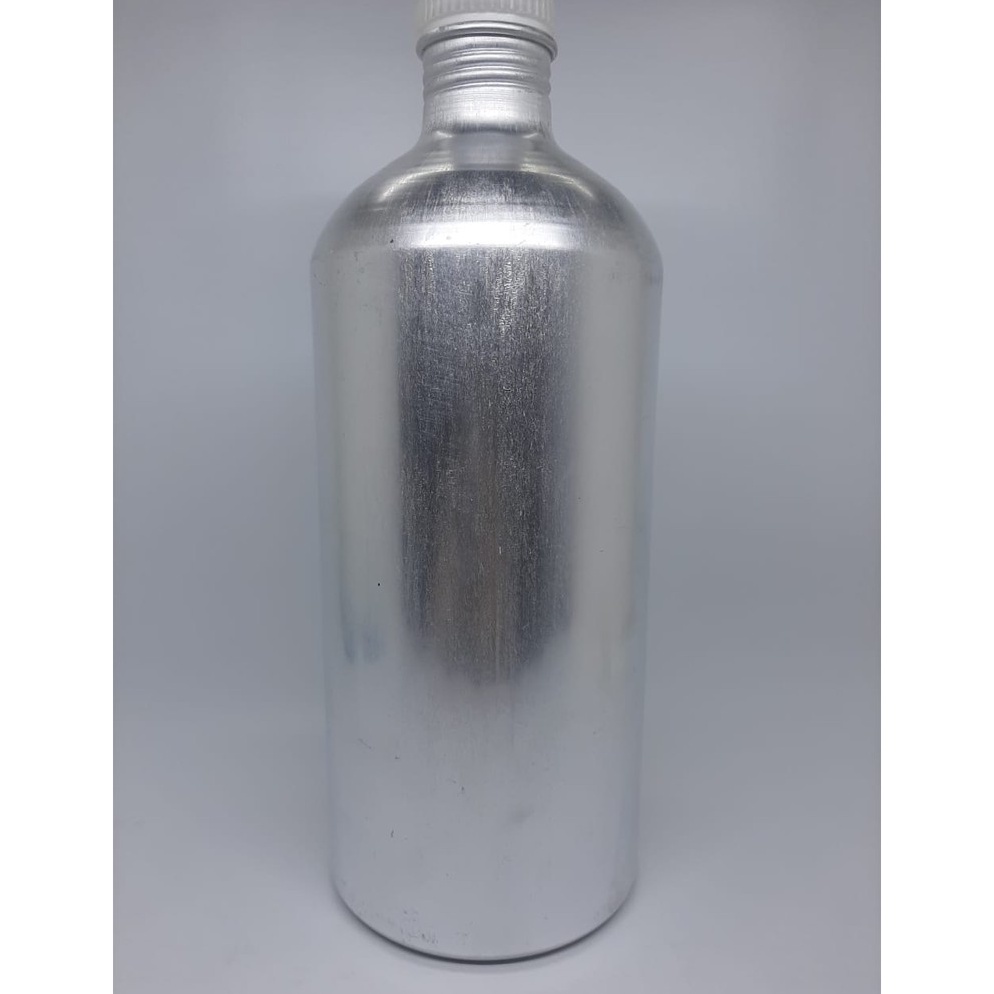 PALING LARIS KALENG 1 LITER (1.000 ML) SILVER. BOTOL ALUMUNIUM  KOSONG BARU.  BUAT BIBIT PARFUM. HAR