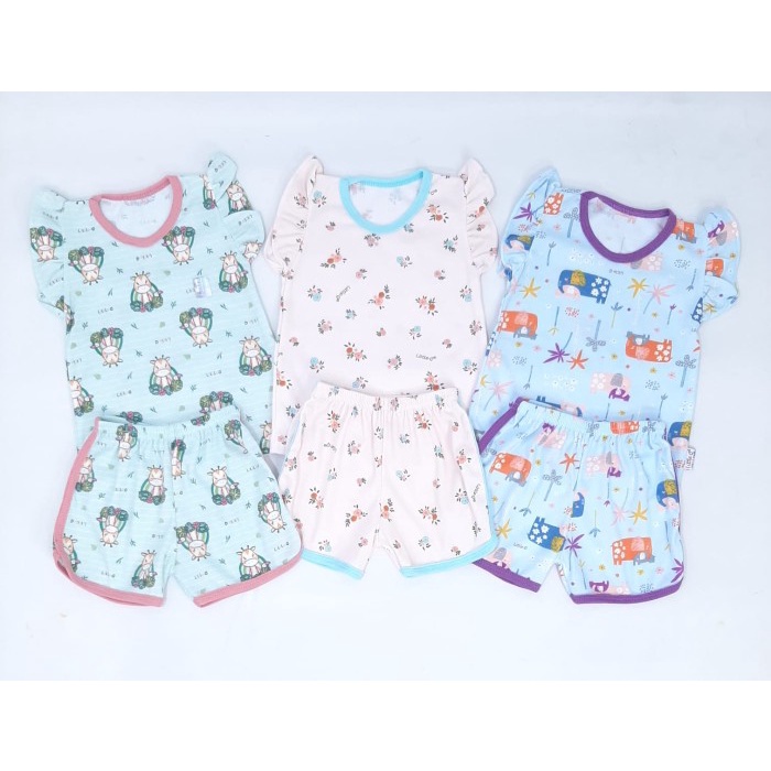 baju bayi NEW Setelan Baju Anak Bayi Little Q Kutung Rampel - S(O2L1) baju bayibaju bayi new born la