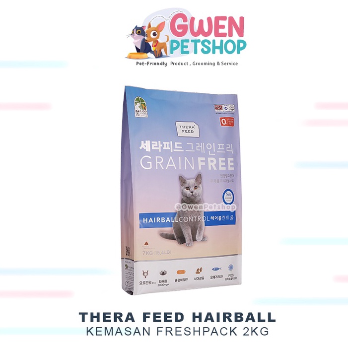 VIRAL CatFood Korea - Therafeed Hairball 2KG - Makanan Kucing Therafeed Korea