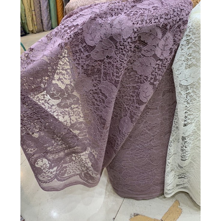 Cuma Seharie3E8q Kain Brokat Lace Daun