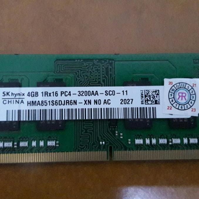 SALE SODIMM SK Hynix DDR4 4GB 1Rx16 PC4-3200AA-SC0-11 Termurah