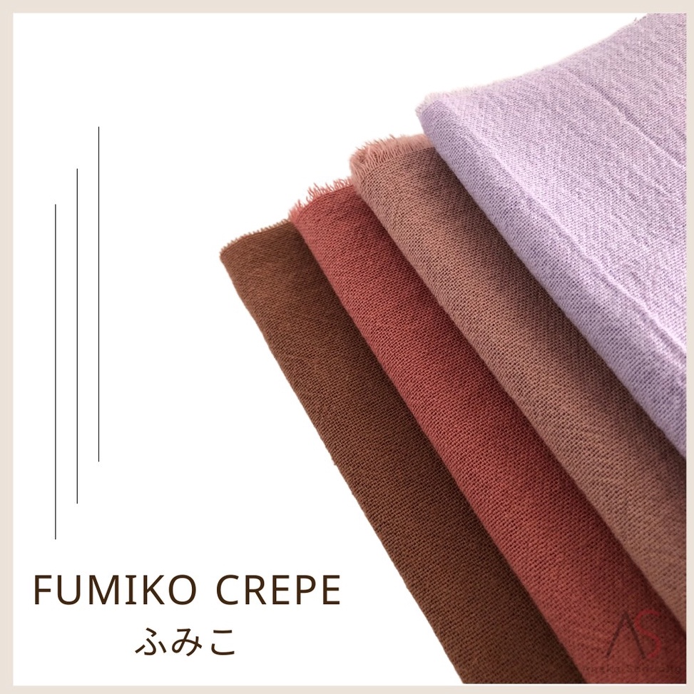 TermurahW2i2H Kain Fumiko Linen Crepe Original Japanese Construction harga per 0,5 yard --- Fumiko” 