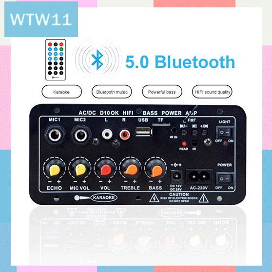 ¡Kcy (dalam Stok, Dikirim Dari Jakarta)USB Papan pemamplikan listrik Bluetooth di mobil 12V220V24V 1