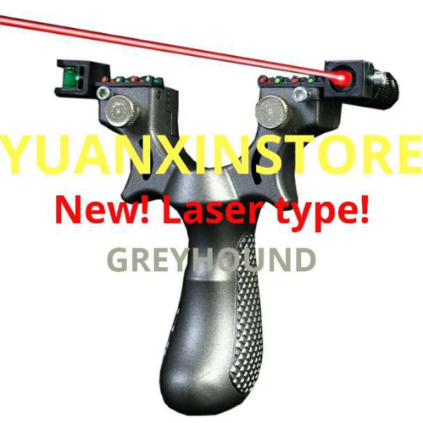 Terpercaya **TERBARU** KETAPEL GREYHOUND FLATBAND SLINGSHOT WITH LED and OPTIC SCOPE, HARD RESIN.
