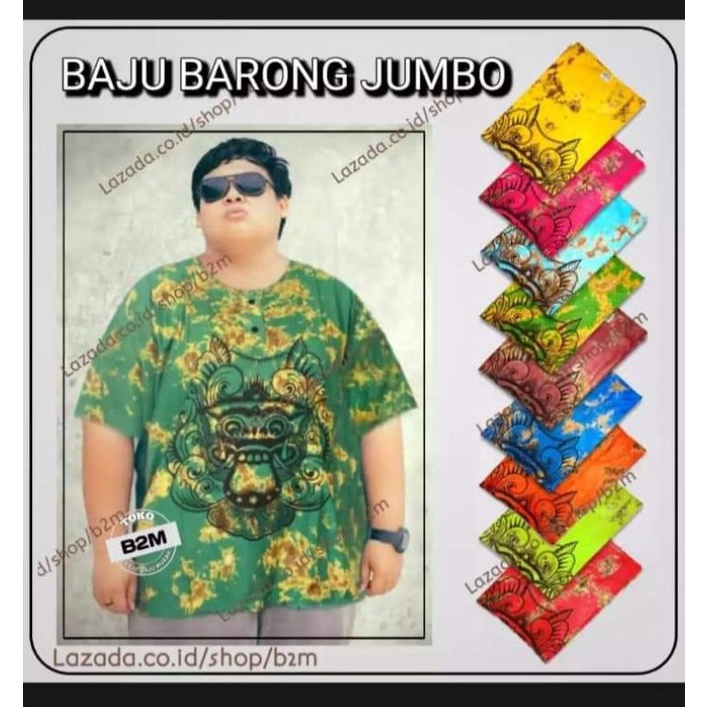 Product Termurah BAJU BARONG BALI JUMBO XXL/XXXL BAJU KHAS BALI BERCAK PRIA WANITA 68