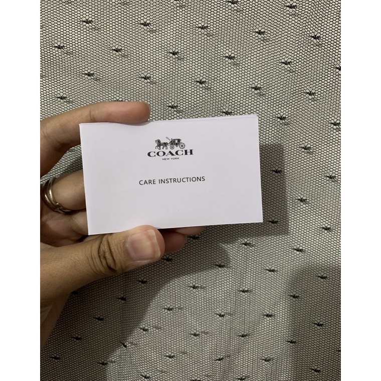 PALING LARIS Coach Care Card Instruction ORIGINAL 100%/Coach Kartu Merawat Tas Dompet