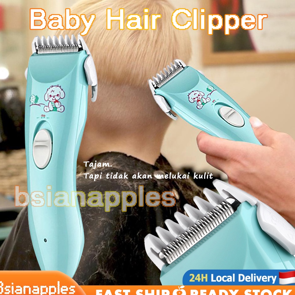 Paling Dicari Baby Hair Clipper Alat Cukur Rambut Bayi Anak Lengkap & Mudah untuk Dicuci & Hair clip