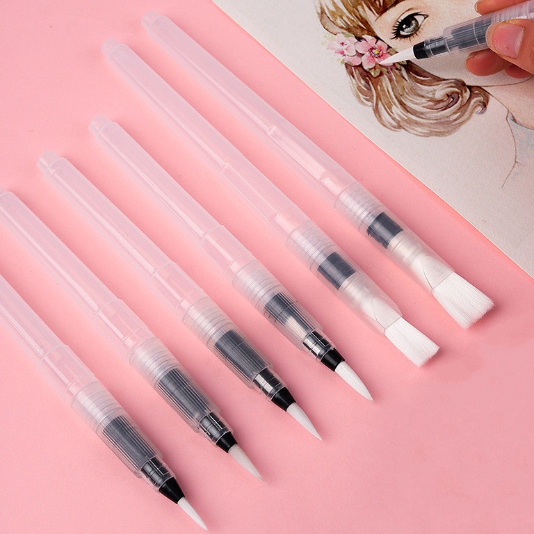 

Cash Back water pen set/6 Paket Kuas Cat Air Lembut untuk Menggambar/Melukis Harga pas