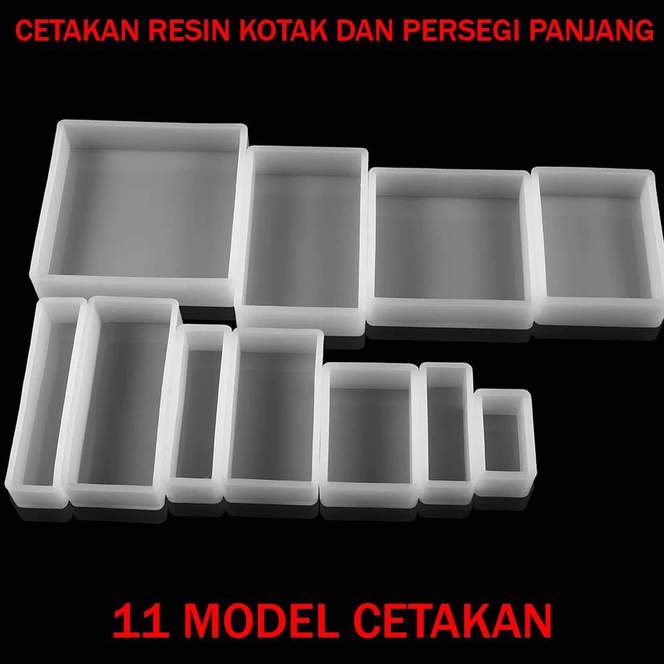 CHEKOUT 11 Model Cetakan Kotak dan Persegi Panjang Cetakan Resin DIY. Harga satuan