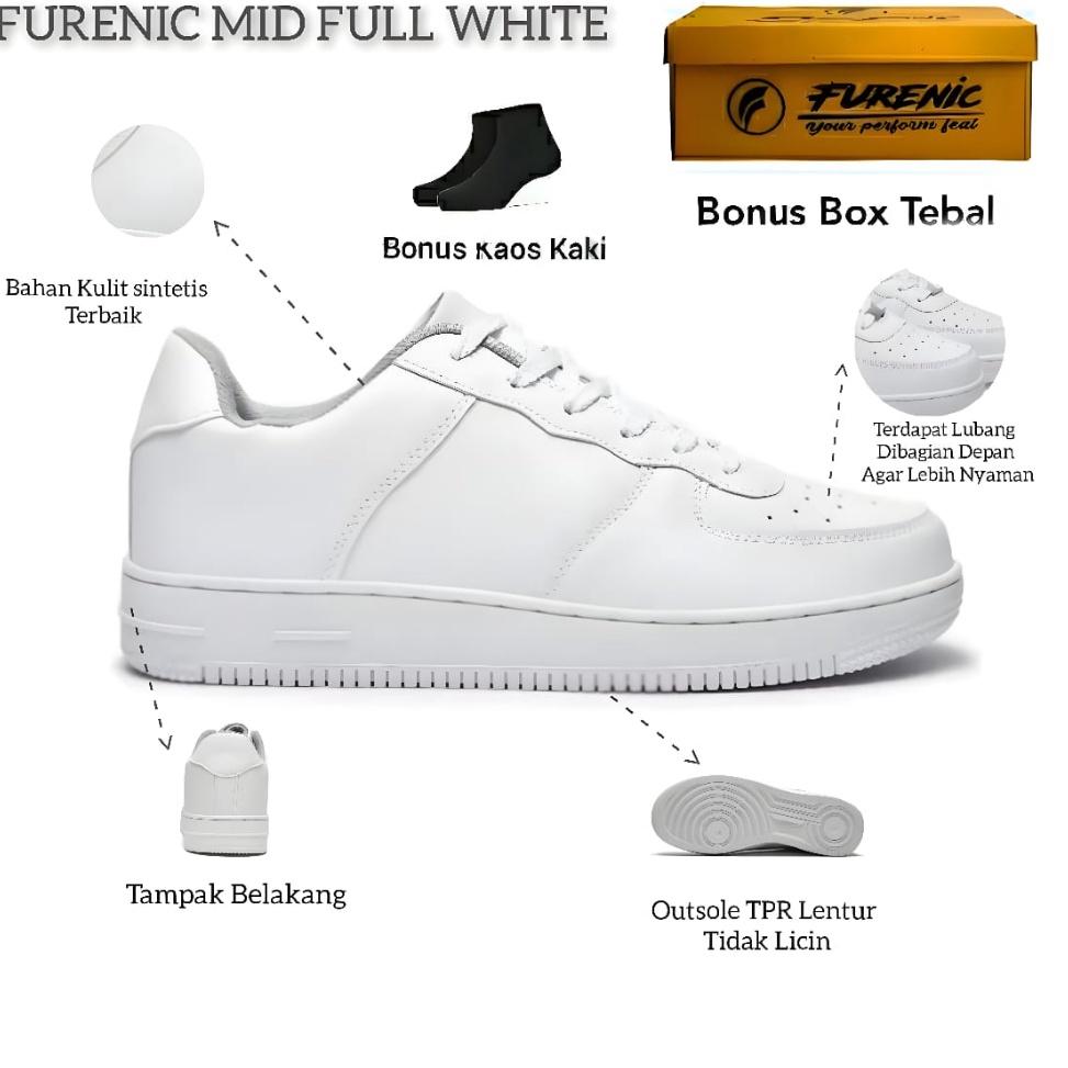 Kodef4F9r Sepatu pria sneakers /  Sepatu putih pria / Sepatu casual pria / Sepatu pria keren / Sepat