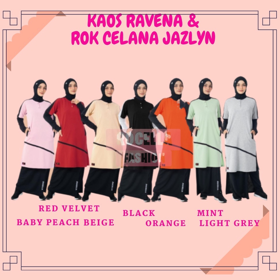 Stok Terbatas ROCELLA KAOS RAVENA & ROK CELANA JAZLYN , SERAGAM OLAHRAGA, KAOS OLAHRAGA, BAJU OLAHRA