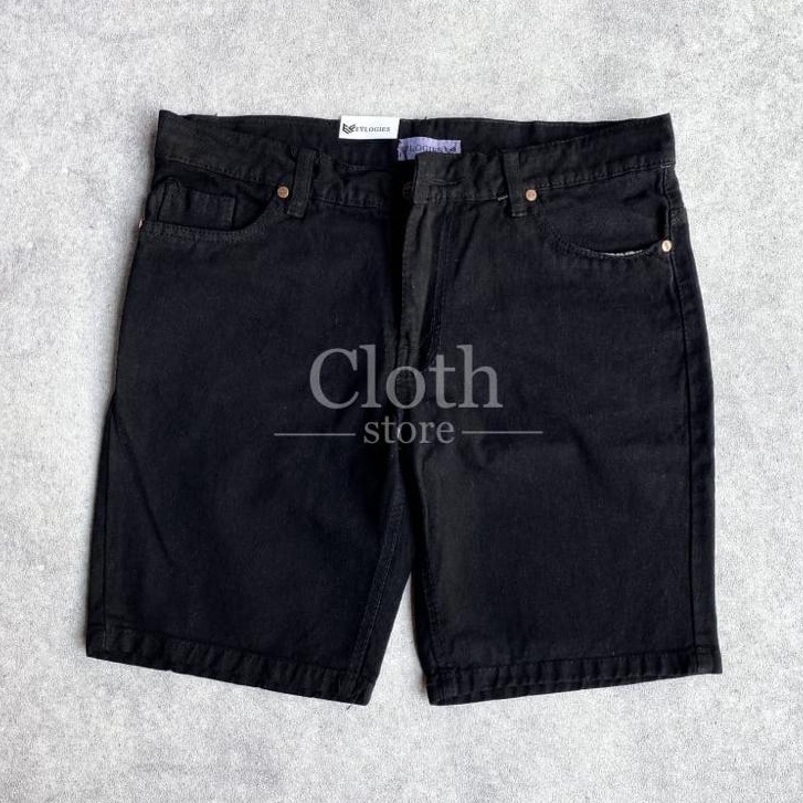 Top SellerFf4F9 Celana jeans pendek polos pria