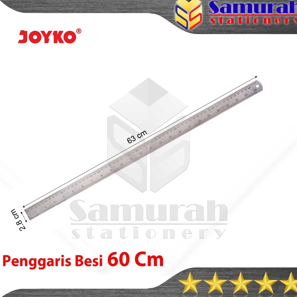 

ORTG-70 Penggaris Besi Joyko Panjang 60 cm RL-ST60 Per PCS / Ruller Stainless 60cm ST60 126