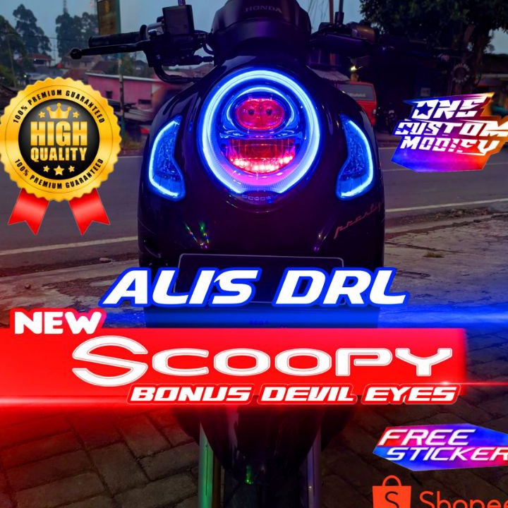 ✶Segera Dapatkan,,✶ LAMPU ALIS DRL LED BONUS ALIS SEIN ALL NEW SCOOPY 2020 2021 2022 LAMPU SENJA LAM