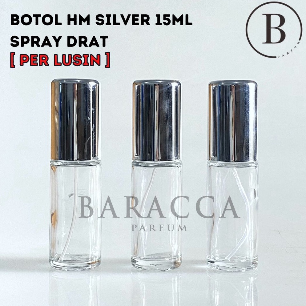 RECOMENDED Botol Parfum HM 15ML Drat Silver - Botol Parfum Kosong HM - Botol HM 15ML