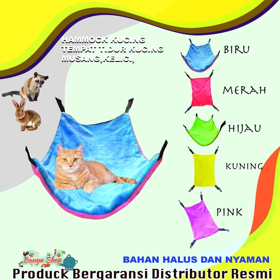 TERBAIK HAMMOCK KUCING ,AYUNAN ,TEMPAT TIDUR GANTUNG KUCING BULU,WARNA