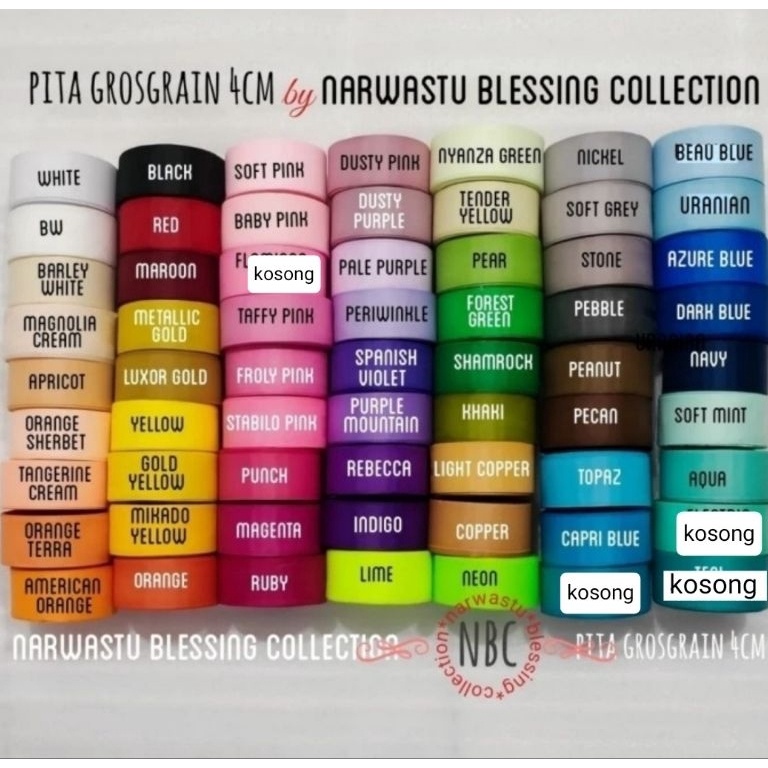 

Best!! Pita grosgrain 4cm ( 1,5" ) part 1 →Kirim Sekarang