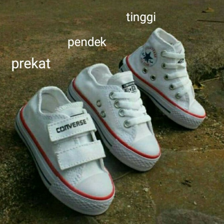 Chekout (KUALITAS PREMIUM) Sepatu Converse Anak Putih Francis Sepatu Anak Usia 1-10 Tahun Sepatu Sne