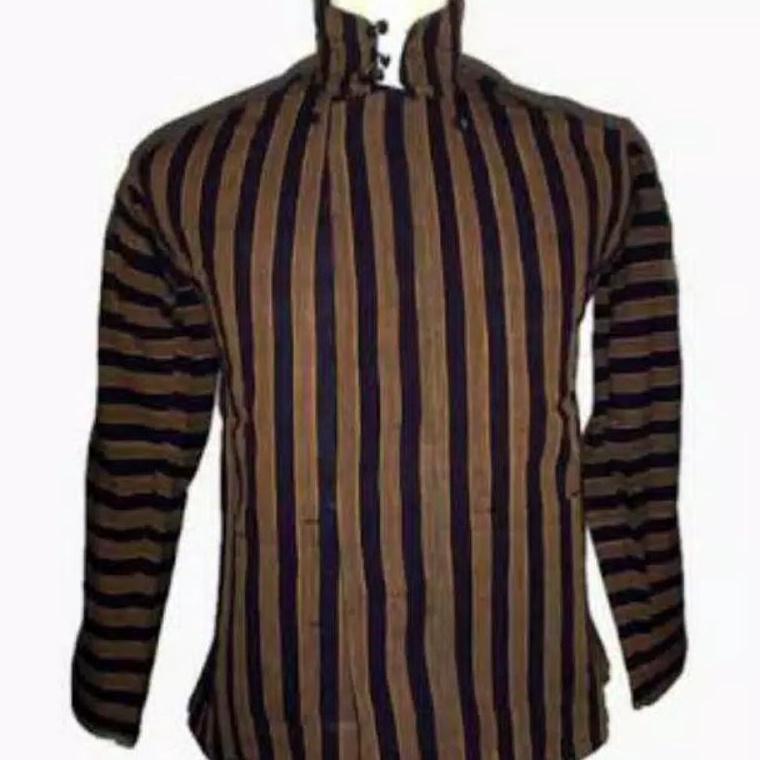 Kode6c6Bq baju surjan lurik murah,batik,dewasa,cokelat-hitam,hijau cokelat,biru sokelat