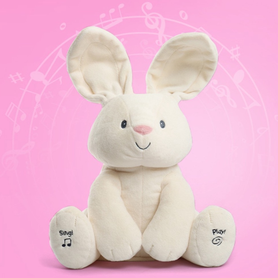 ｀ UI [TOKO BEST SHOP]Toys Peek A Boo Elephant Boneka Gajah Peek-A-Boo Gajah Gerak Telinga Boneka Gaj