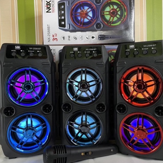Star Seller Speaker bluetooth karaoke nixnox NX 2S88BT speaker karaoke termurah FREE MIC.