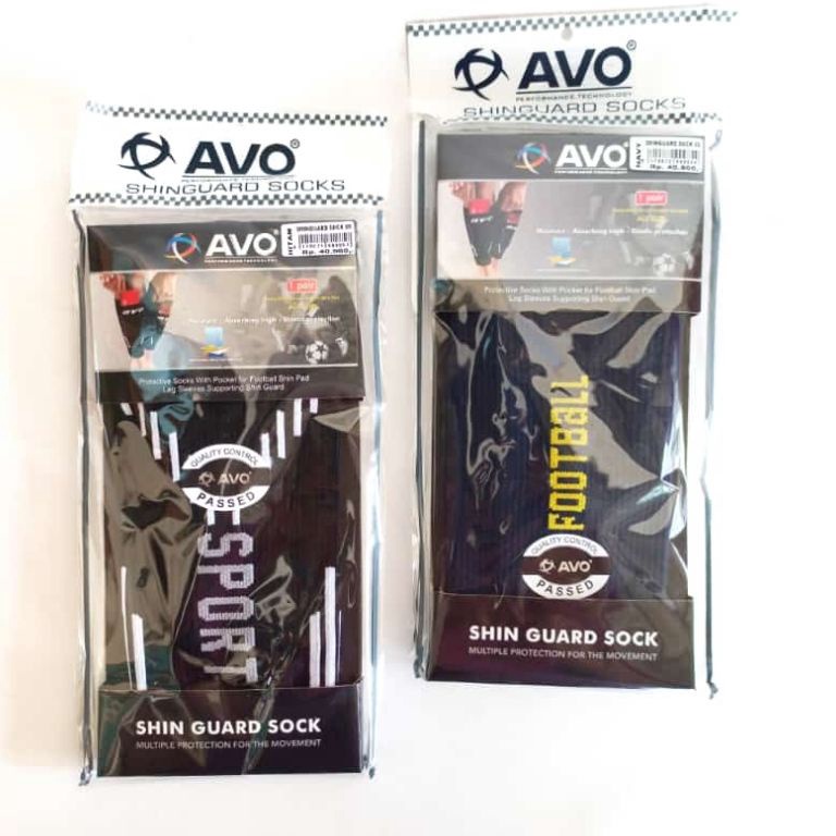 Langsung Kirim Shin Guard socks AVO original | kaos kaki deker | kaos kaki pelindung betis dan tulan