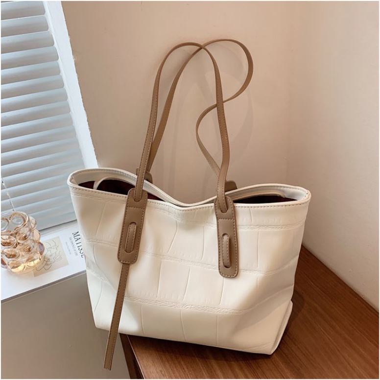 LARIS MANIS TAS TOTE BAG POLOS ] PUTIH HITAM IMPORT GRATIS EXTRA (1 KG MUAT 3PCS) T1524 BQJ3427 TOTE