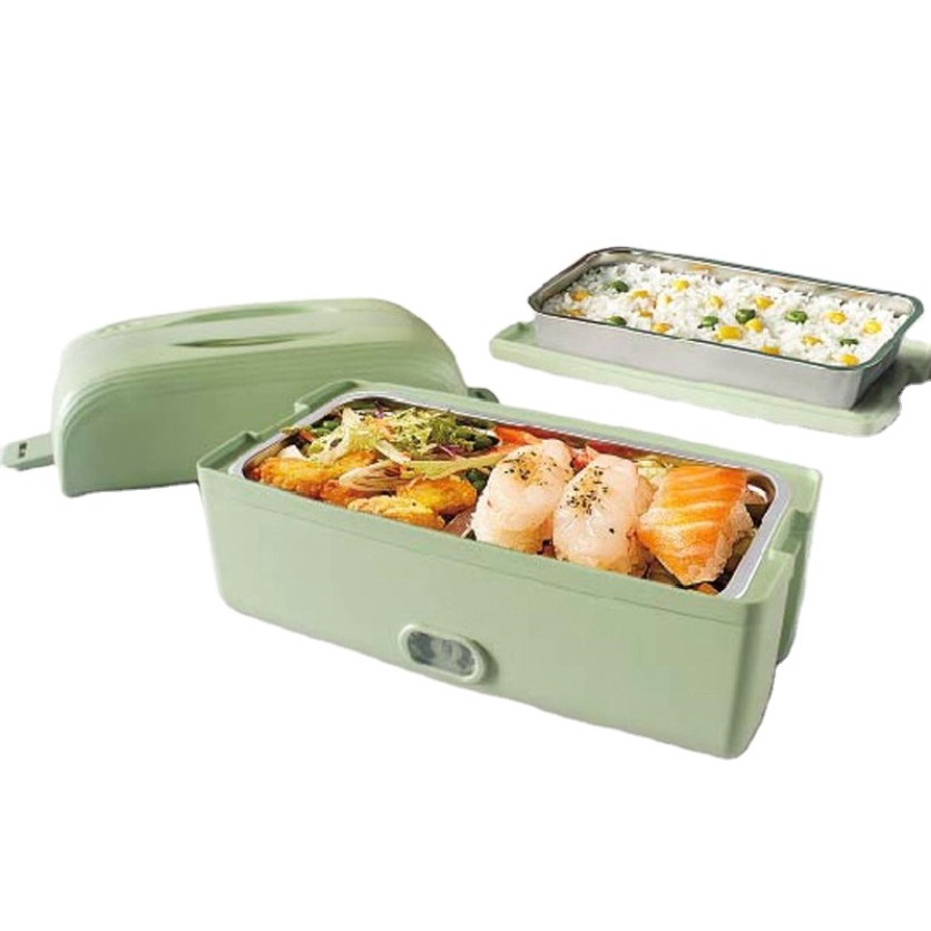 ❤Portable Electric Lunch Box Heating Double Layer Stainless Multifunctional Mini Rice Cooker electri