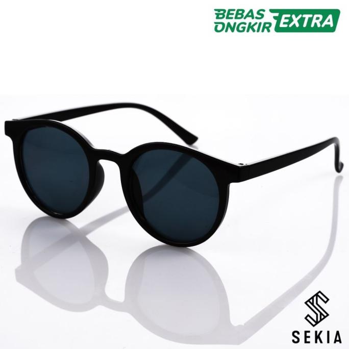 Kacamata Hitam Bulat Fashion Korea/ Sunglasses Pria Wanita/ Naomi Stok Terbatas