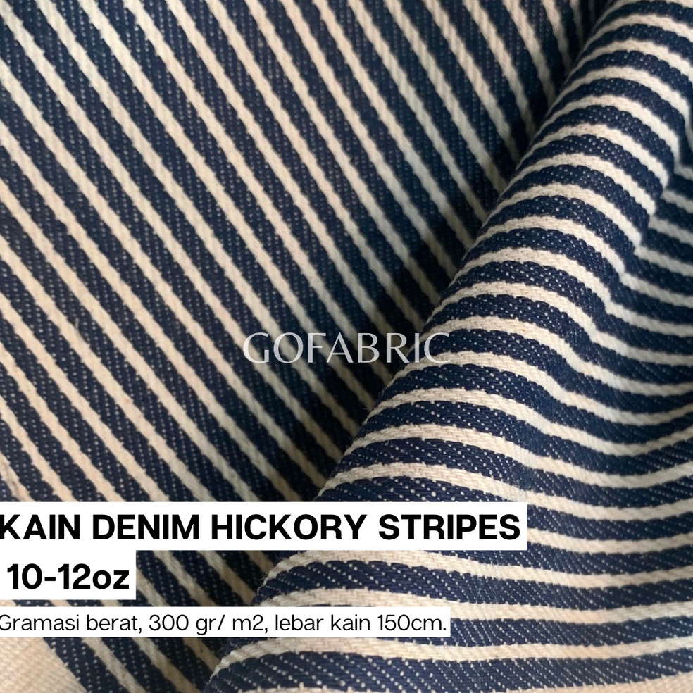 KodePp6P0 kain denim meteran denim hickory stripe