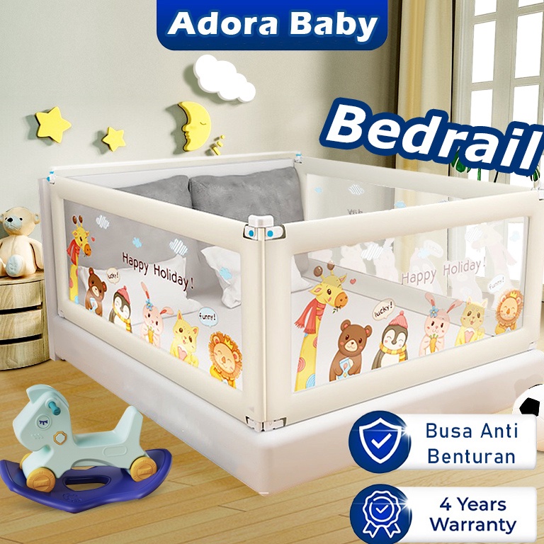 Chekout [ Tinggi 100CM ]Baby Bedrail Import 180CM/Pagar Kasur Pengaman Baby 200CM/ Pembatas Kasur Pa
