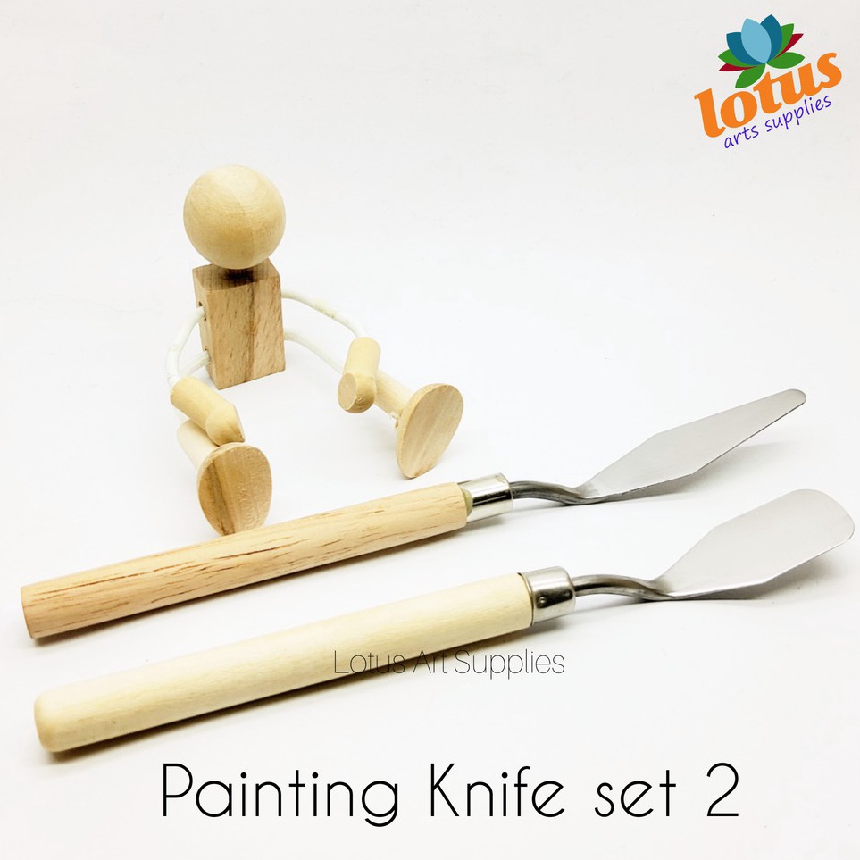 

✾Serba Murah WHI8T Palette Painting Knife / Palet Lukis Spatula set 2 L38 Ready
