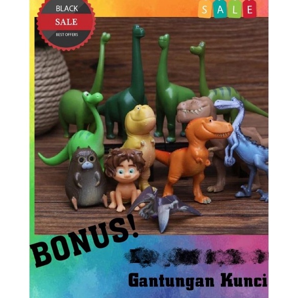 ーPKS Mainan dinosaurus Tarzan set isi 12 pcs Dino jungle Tarzan mainan anak mainan murah mainan impo