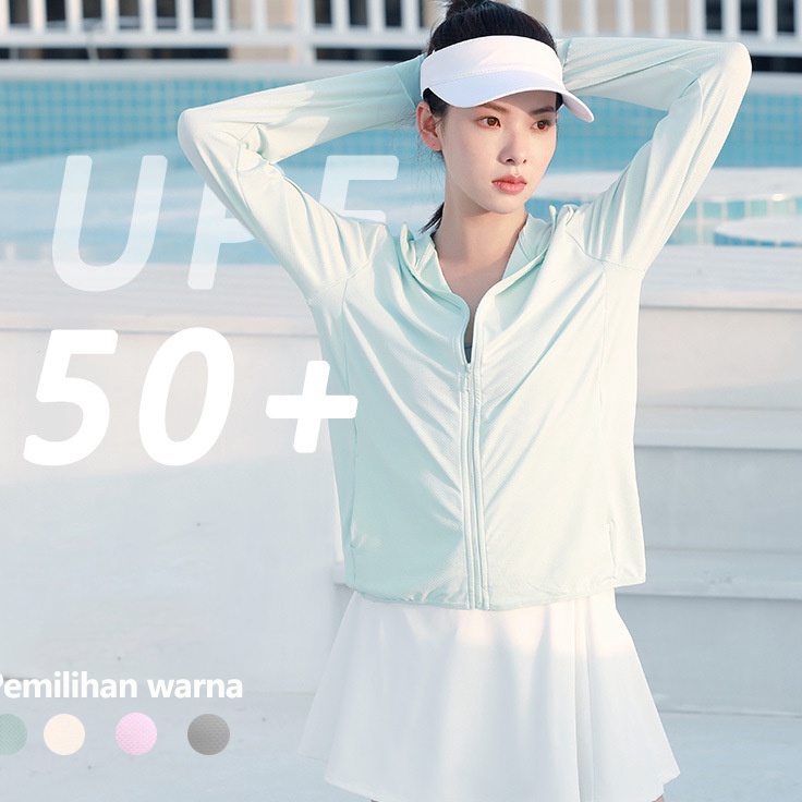 ✤Diskon✤ WIZI Pelindung Matahari Wanita Pakaian Jaket Anti Sinar Matahari